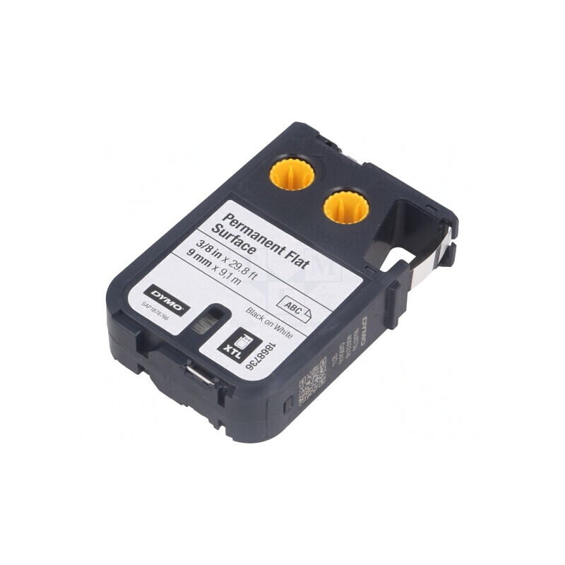Bandă Albă 9mm x 9,1m cu Text Negru | Electronic-mag.ro | Componente Electronice
