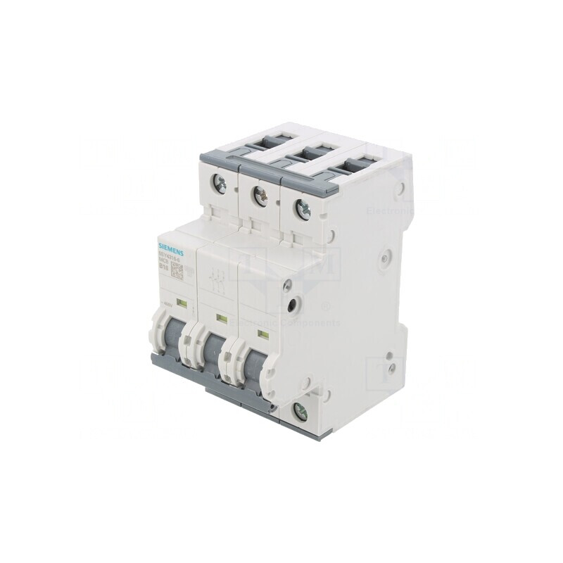 Întrerupător de supracurent 16A 3 Poli 10kA 230/400VAC | Electronic-mag.ro | Componente Electronice