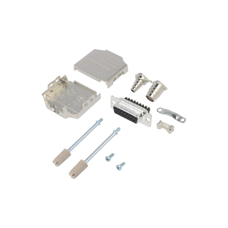 Conector D-Sub 15 PIN Mamă Drept cu Terminal de Șurub pentru Cablu | Electronic-mag.ro | Componente Electronice Conector D-Sub 15 PIN Mamă Drept cu Terminal de Șurub pentru Cablu | Electronic-mag.ro | Componente Electronice