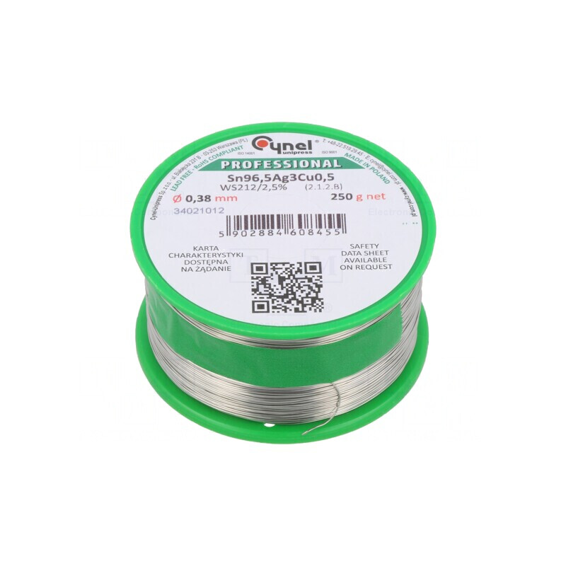 Sârmă de lipit fără plumb 0,38mm 250g bobină | Electronic-mag.ro | Componente Electronice Sârmă de lipit fără plumb 0,38mm 250g bobină | Electronic-mag.ro | Componente Electronice
