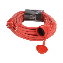 Prelungitor alimentare 20m 16A roșu | Electronic-mag.ro | Componente Electronice