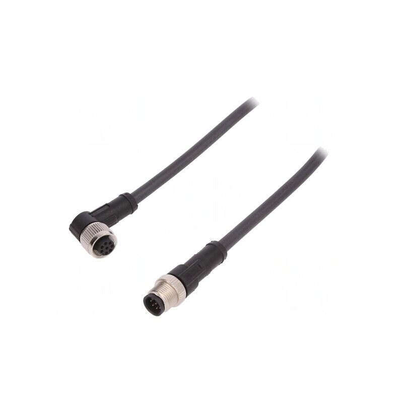 Cablu de conectare M12 8 pini 1m PUR 30VAC 4A | Electronic-mag.ro | Componente Electronice