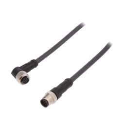 Cablu de conectare M12 8 pini 1m PUR 30VAC 4A | Electronic-mag.ro | Componente Electronice