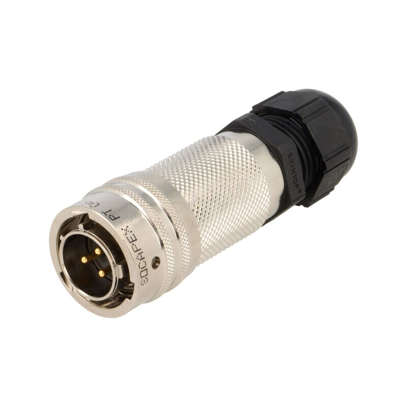 Mufă Circulară 3-Pin Aurită 13A PT06A1203PPG023 | Electronic-mag.ro | Componente Electronice