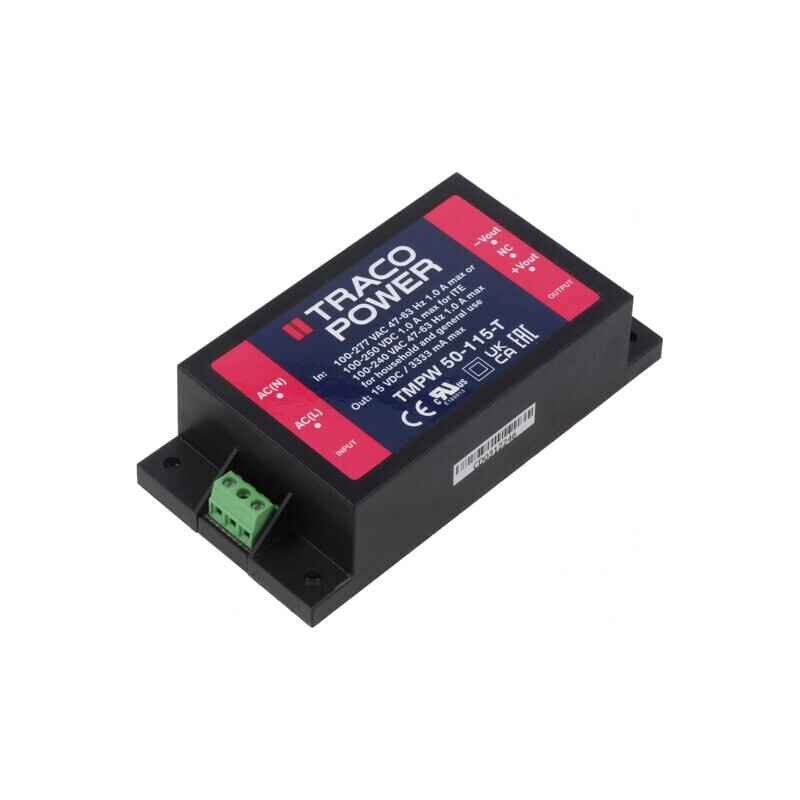 Alimentator încastrabil 50W 15V 3333mA | Electronic-mag.ro | Componente Electronice