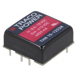 Convertor DC/DC 15W 9-18V la 12V/-12V THN 15-1222N | Electronic-mag.ro | Componente Electronice