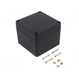 Carcasă universală aluminiu 100x100x80mm 1590Z negru | Electronic-mag.ro | Componente Electronice