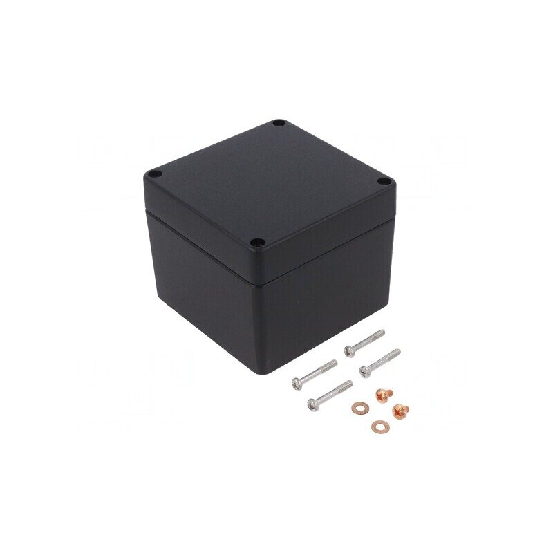 Carcasă universală aluminiu 100x100x80mm 1590Z negru | Electronic-mag.ro | Componente Electronice