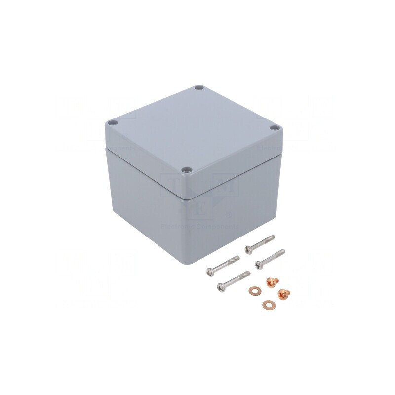 Carcasă Universală Aluminiu Gri 100x100x80mm | Electronic-mag.ro | Componente Electronice Carcasă Universală Aluminiu Gri 100x100x80mm | Electronic-mag.ro | Componente Electronice