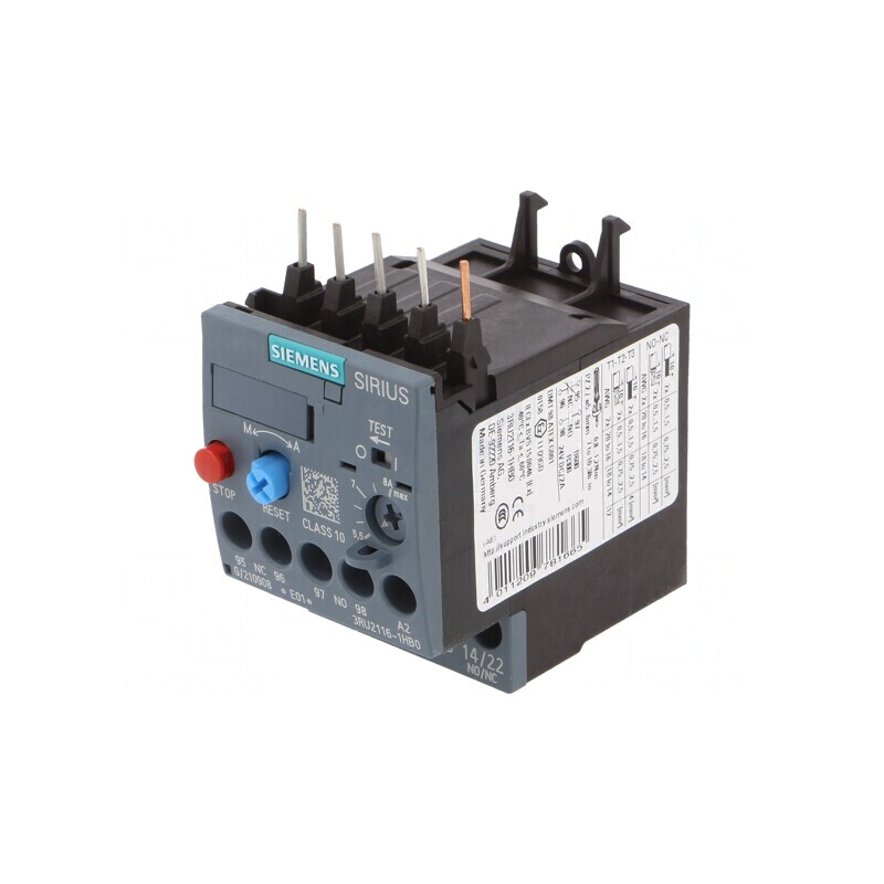 Releu Termic 3RT20 S00 Cleme Șurub 3RU2116-1HB0 | Electronic-mag.ro | Componente Electronice