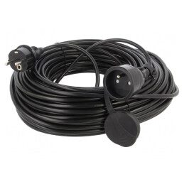 Prelungitor alimentare PVC negru 40m 10A | Electronic-mag.ro | Componente Electronice
