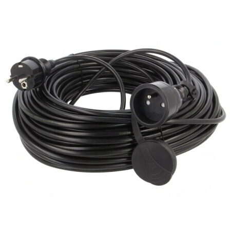 Prelungitor alimentare PVC negru 40m 10A | Electronic-mag.ro | Componente Electronice