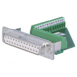 Mufă D-Sub 25 PIN Mamă cu Terminal pe Șurub | Electronic-mag.ro | Componente Electronice