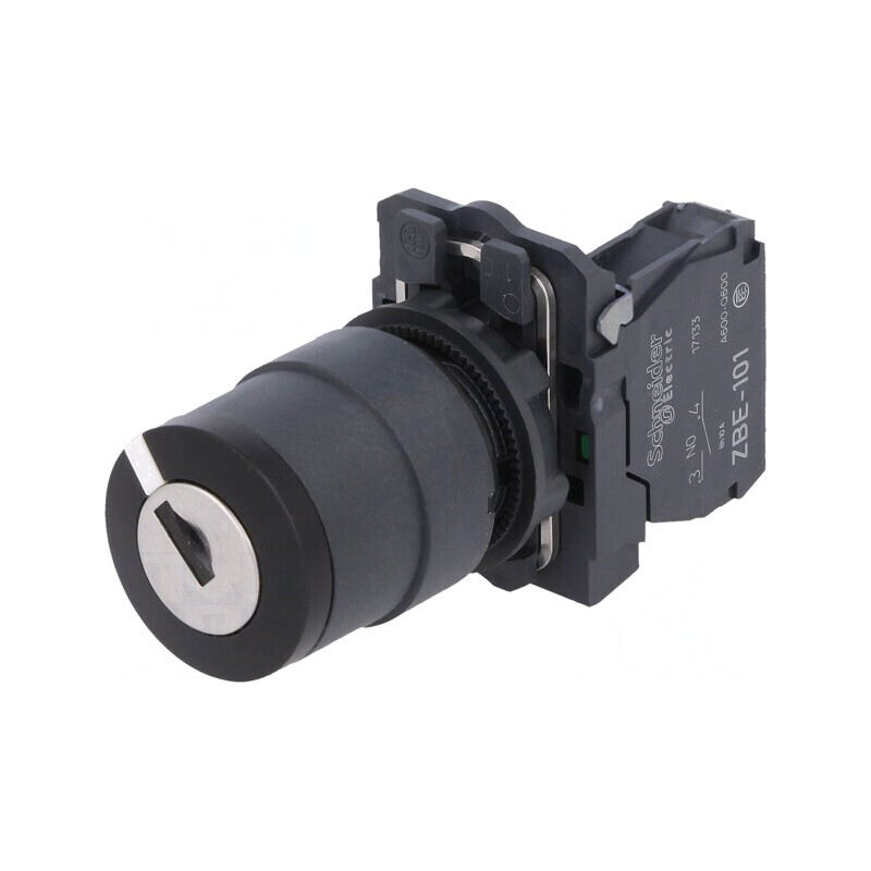 Comutator rotativ cu cheie 22mm 2 NO negru XB5AG21 | Electronic-mag.ro | Componente Electronice
