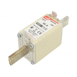 Siguranță NH1 50A 690VAC 550VDC Argintie | Electronic-mag.ro | Componente Electronice