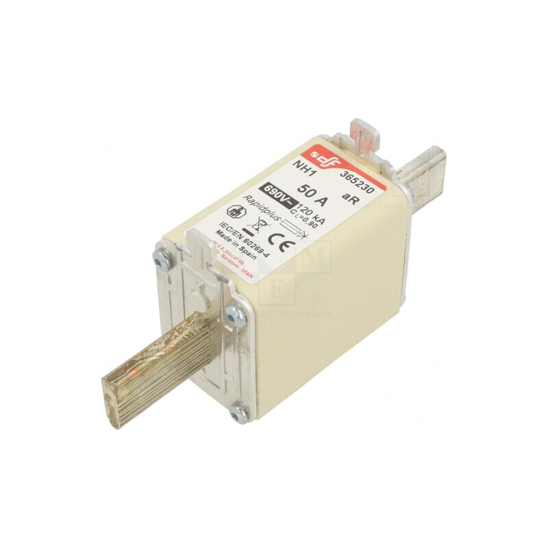 Siguranță NH1 50A 690VAC 550VDC Argintie | Electronic-mag.ro | Componente Electronice Siguranță NH1 50A 690VAC 550VDC Argintie | Electronic-mag.ro | Componente Electronice