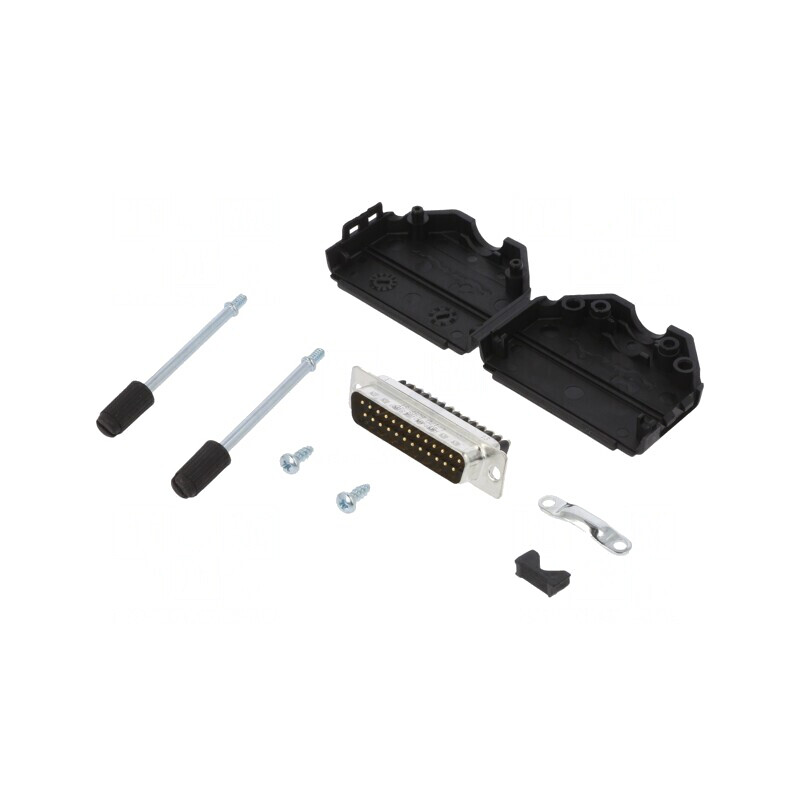 Conector D-Sub 25-Pin Tată Drept cu Șurub | Electronic-mag.ro | Componente Electronice