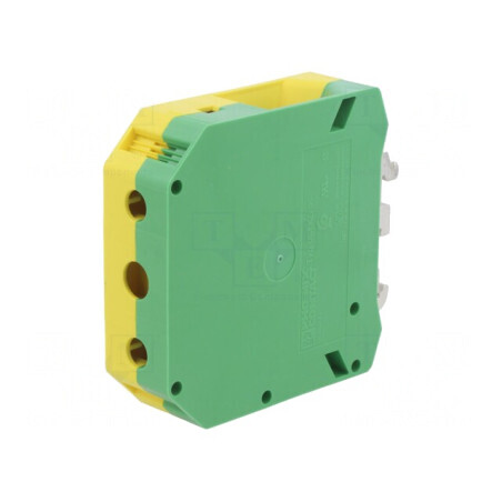 Conector Șine 25-95mm2 1 Pista 2 Borne Galben-Verde | Electronic-mag.ro | Componente Electronice