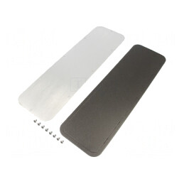 Placă trecere cabluri aluminiu 130x445x3mm | Electronic-mag.ro | Componente Electronice