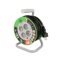 Prelungitor Alimentare 4 Prize PVC Negru 3x1,5mm2 | Electronic-mag.ro | Componente Electronice