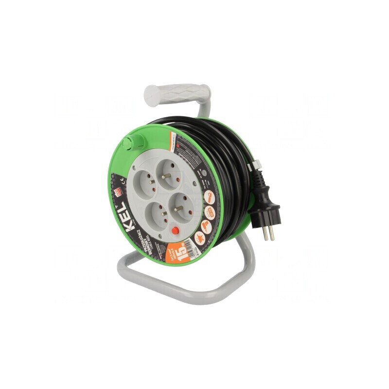 Prelungitor Alimentare 4 Prize PVC Negru 3x1,5mm2 | Electronic-mag.ro | Componente Electronice