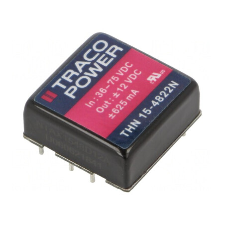 Convertor DC/DC 15W 36-75V la 12V/ -12V | Electronic-mag.ro | Componente Electronice