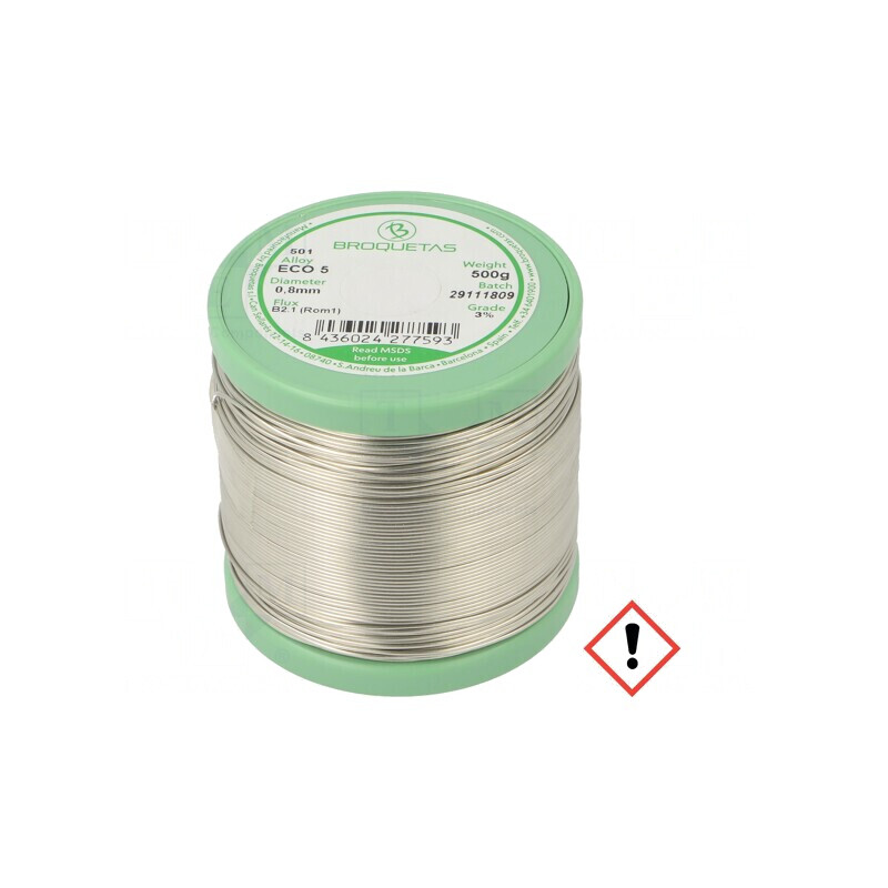 Sârmă de lipit fără plumb 0,8mm 0,5kg ECO5 | Electronic-mag.ro | Componente Electronice Sârmă de lipit fără plumb 0,8mm 0,5kg ECO5 | Electronic-mag.ro | Componente Electronice