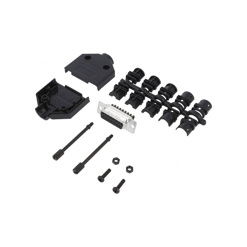 Conector D-Sub 15 pini mamă cu terminal șurub cablu | Electronic-mag.ro | Componente Electronice