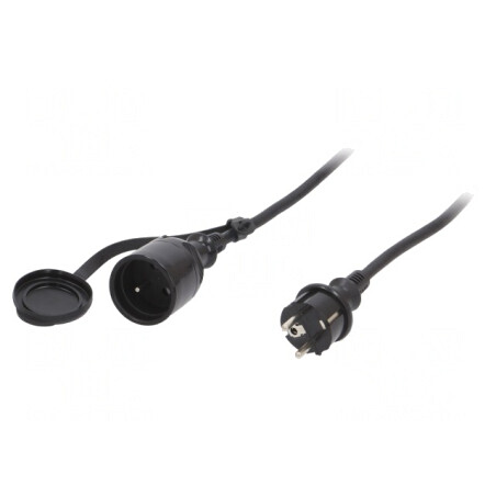 Prelungitor Alimentare 25m Negru 16A | Electronic-mag.ro | Componente Electronice