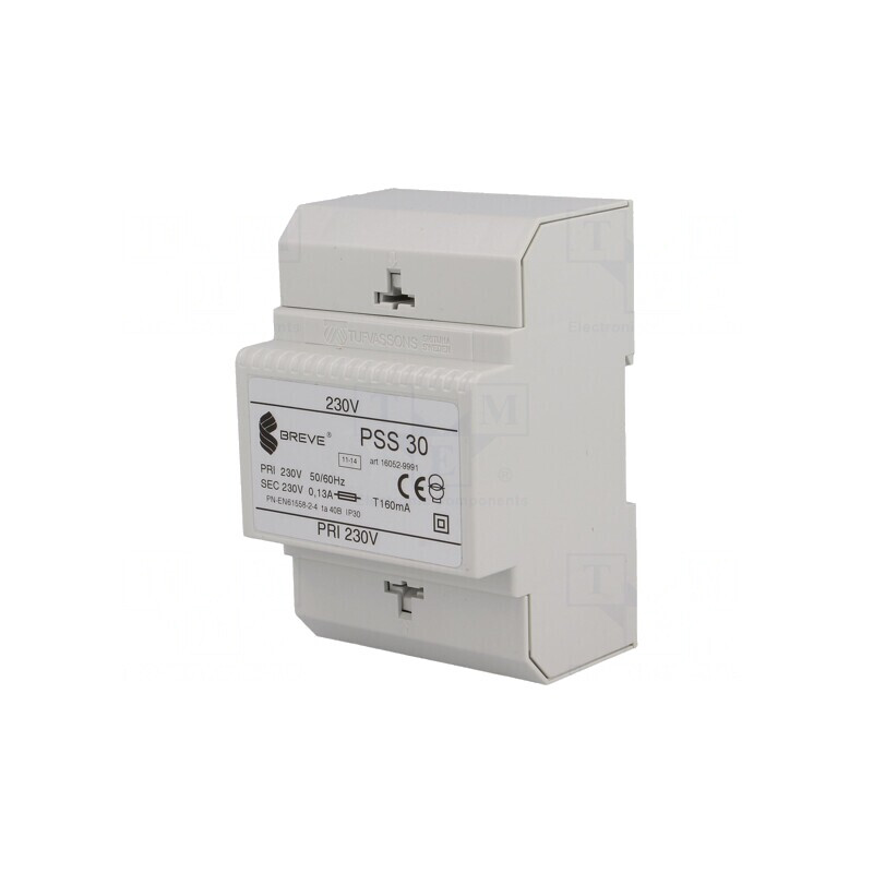 Transformator Alimentare 30VA 230VAC pentru Șină DIN | Electronic-mag.ro | Componente Electronice