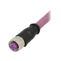 Mufă M12 4 PIN B-Profibus 5m cu cablu | Electronic-mag.ro | Componente Electronice