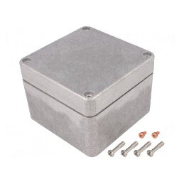 Carcasă Universală Aluminiu 125x125x90mm Naturală | Electronic-mag.ro | Componente Electronice