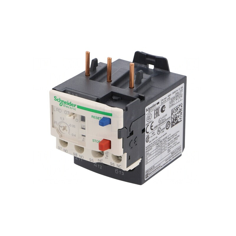 Releu Termic TeSys D cu Șuruburi 0,25-0,4A LRD03 | Electronic-mag.ro | Componente Electronice