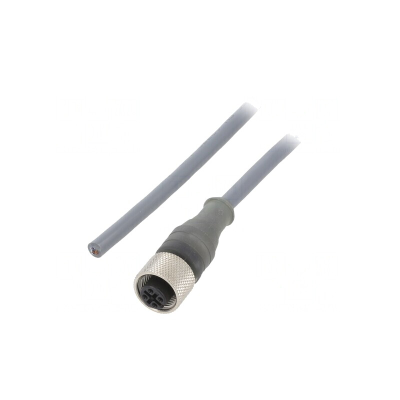 Cablu de conectare M12 10m drept 250VAC 2,7A PUR | Electronic-mag.ro | Componente Electronice