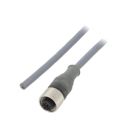 Cablu de conectare M12 10m drept 250VAC 2,7A PUR | Electronic-mag.ro | Componente Electronice