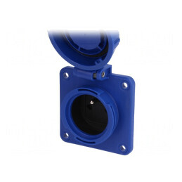 Conector Alimentare AC Mamă 250V 16A Albastru | Electronic-mag.ro | Componente Electronice