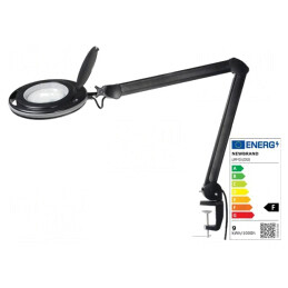 Lupă de masă cu iluminare LED 5D 9W 6500K Ø127mm