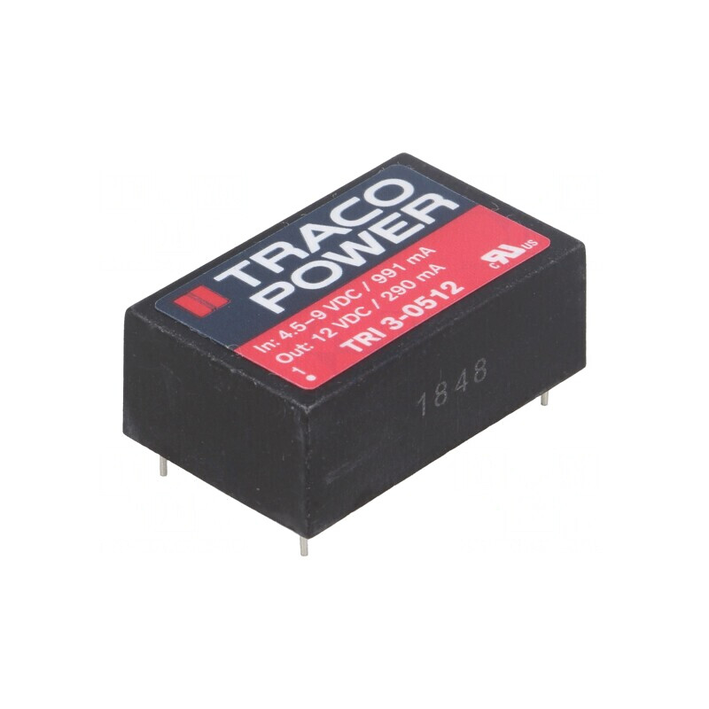 Convertor DC/DC 3,5W 4,5-9V la 12V 290mA TRI 3-0512 | Electronic-mag.ro | Componente Electronice Convertor DC/DC 3,5W 4,5-9V la 12V 290mA TRI 3-0512 | Electronic-mag.ro | Componente Electronice