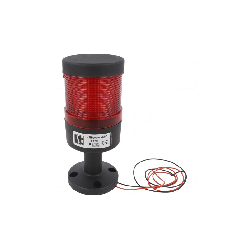 Coloană de Semnalizare LED Roșie 24VDC IP65 | Electronic-mag.ro | Componente Electronice