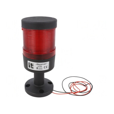Coloană de Semnalizare LED Roșie 24VDC IP65 | Electronic-mag.ro | Componente Electronice