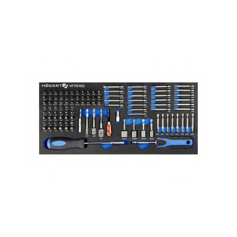 Set Capete Șurubelniță 107 Buc. în Inserție din Spumă | Electronic-mag.ro | Componente Electronice