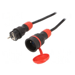 Prelungitor Alimentare 20m Negru 16A | Electronic-mag.ro | Componente Electronice