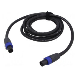 Cablu SpeakON 4pin Feminin 3m Negru | Electronic-mag.ro | Componente Electronice