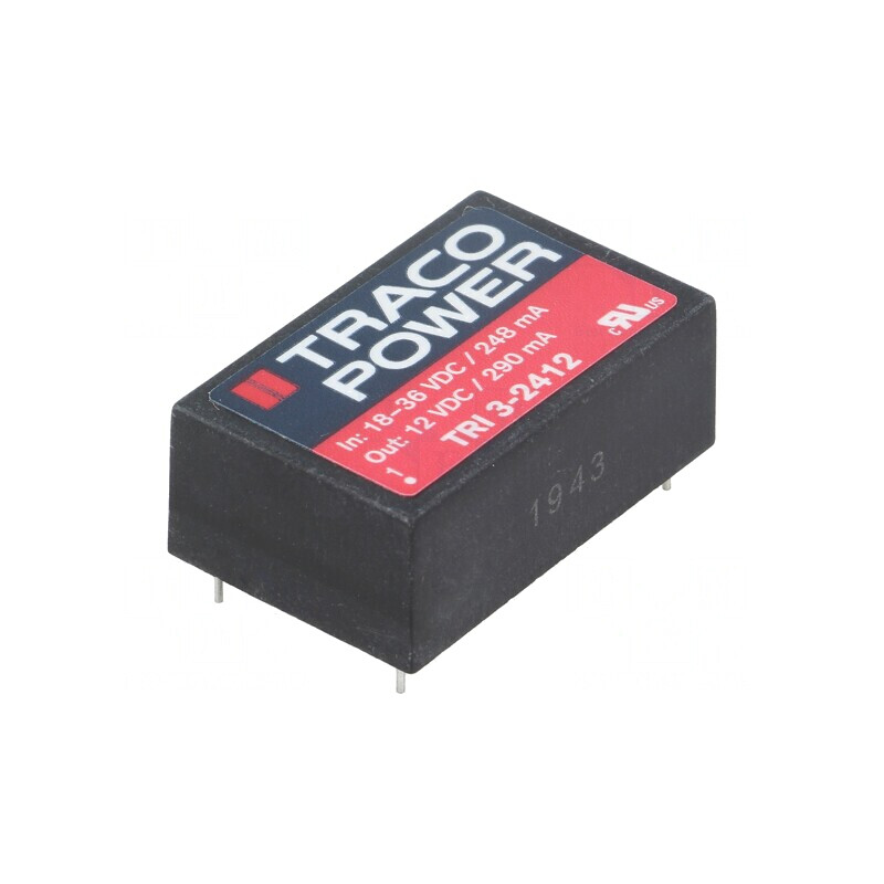 Convertor DC/DC 3,5W 18-36V la 12V 290mA TRI 3-2412 | Electronic-mag.ro | Componente Electronice Convertor DC/DC 3,5W 18-36V la 12V 290mA TRI 3-2412 | Electronic-mag.ro | Componente Electronice
