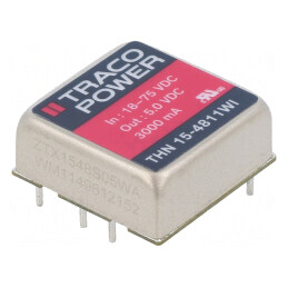 Convertor DC/DC 15W 18-75V la 5V 3000mA THN 15-4811WI | Electronic-mag.ro | Componente Electronice