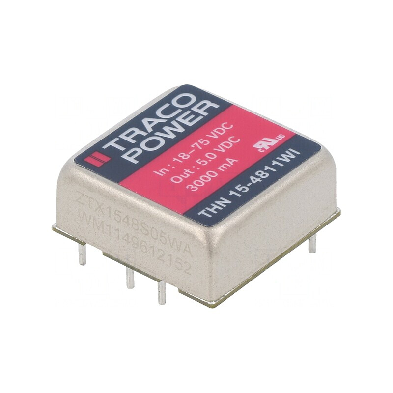 Convertor DC/DC 15W 18-75V la 5V 3000mA THN 15-4811WI | Electronic-mag.ro | Componente Electronice Convertor DC/DC 15W 18-75V la 5V 3000mA THN 15-4811WI | Electronic-mag.ro | Componente Electronice