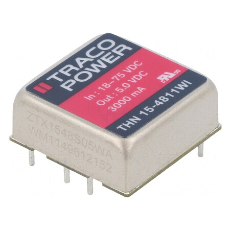 Convertor DC/DC 15W 18-75V la 5V 3000mA THN 15-4811WI | Electronic-mag.ro | Componente Electronice