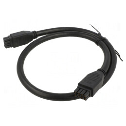Cablu | Mega-Fit | mamă | PIN: 8 | Lung: 1m | 11A | Izolaţie: PVC | aurit | 245136-0810