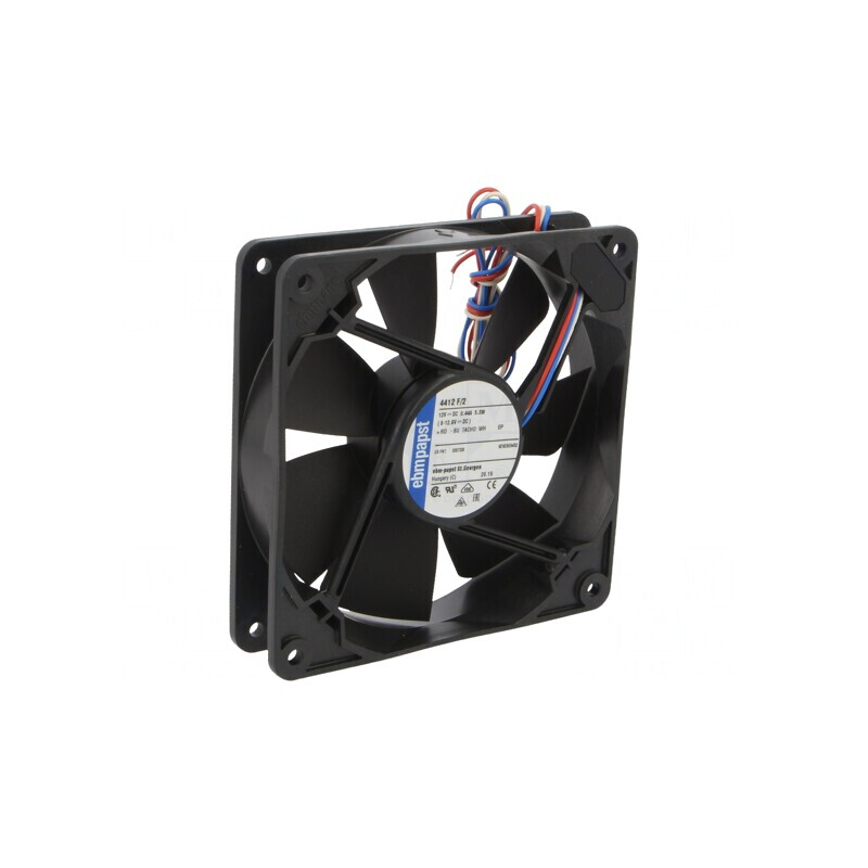 Ventilator axial DC 12V 119x119x25mm 168m3/h 43dBA cu bilă | Electronic-mag.ro | Componente Electronice