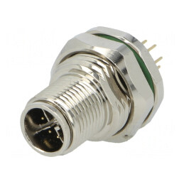 Soclu M12 8 PIN tată IP67 48V 0,5A | Electronic-mag.ro | Componente Electronice